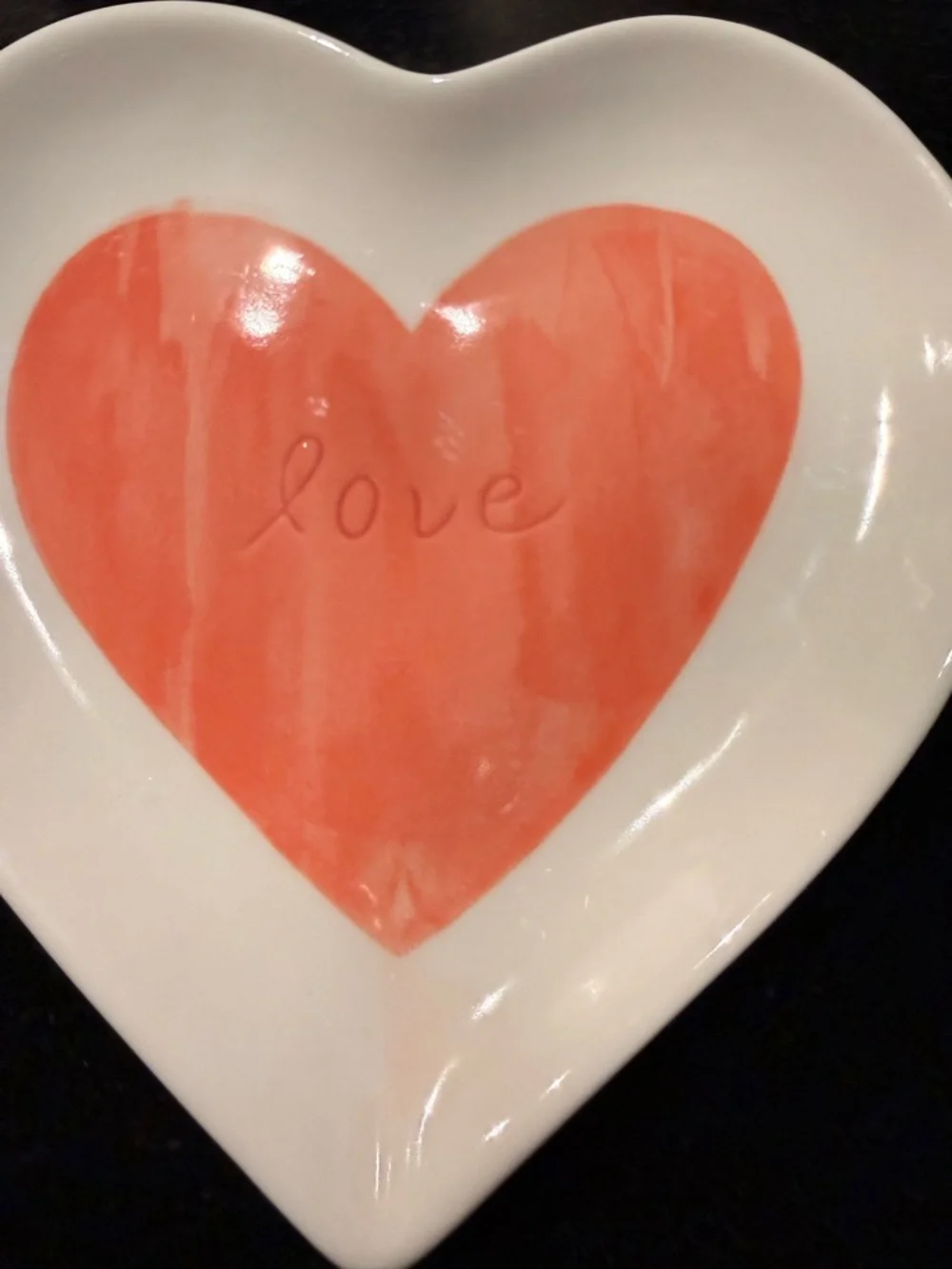 Pottery Barn S/4 Heart Shaped Appetizer Plates 5.6